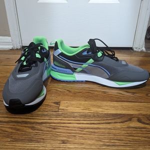 Puma Mirage Tech Castlerock Elektro Green Running Shoe